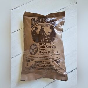 MRE Meal: Pork Sausage Patty, Maple Flavored